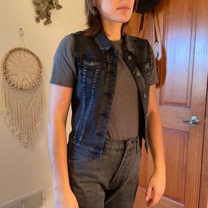 Chloe black denim vest